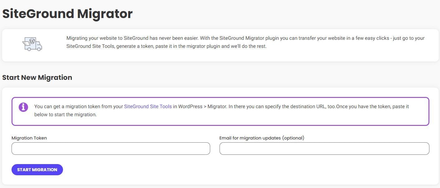 SiteGround 免费 WP Migrator 插件