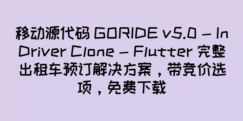 移动源代码 GORIDE v5.0 - InDriver Clone - Flutter 完整出租车预订解决方案，带竞价选项，免费下载