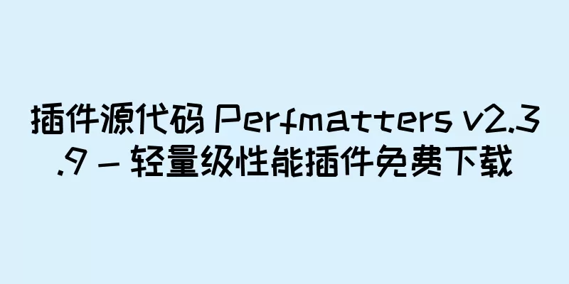 插件源代码 Perfmatters v2.3.9 - 轻量级性能插件免费下载