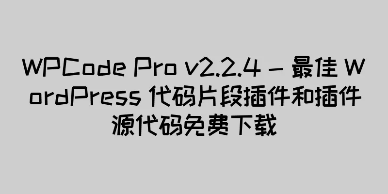 WPCode Pro v2.2.4 - 最佳 WordPress 代码片段插件和插件源代码免费下载