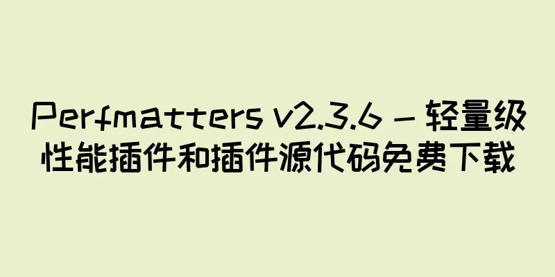 Perfmatters v2.3.6 - 轻量级性能插件和插件源代码免费下载