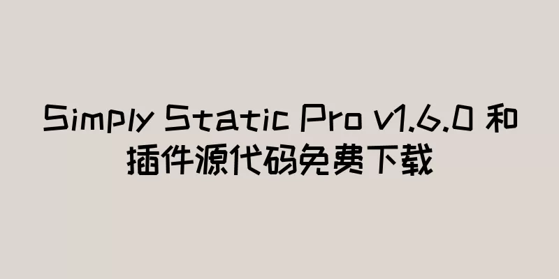 Simply Static Pro v1.6.0 和插件源代码免费下载