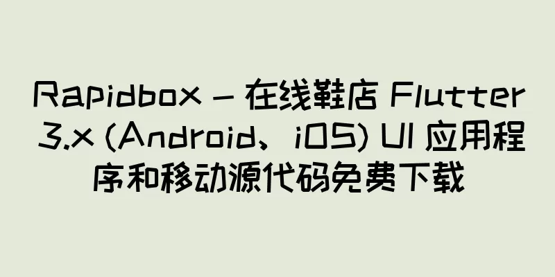 Rapidbox - 在线鞋店 Flutter 3.x (Android、iOS) UI 应用程序和移动源代码免费下载