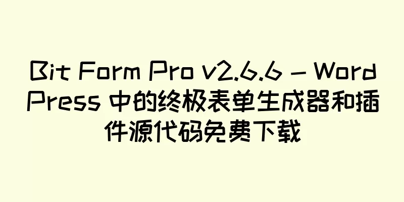 Bit Form Pro v2.6.6 - WordPress 中的终极表单生成器和插件源代码免费下载