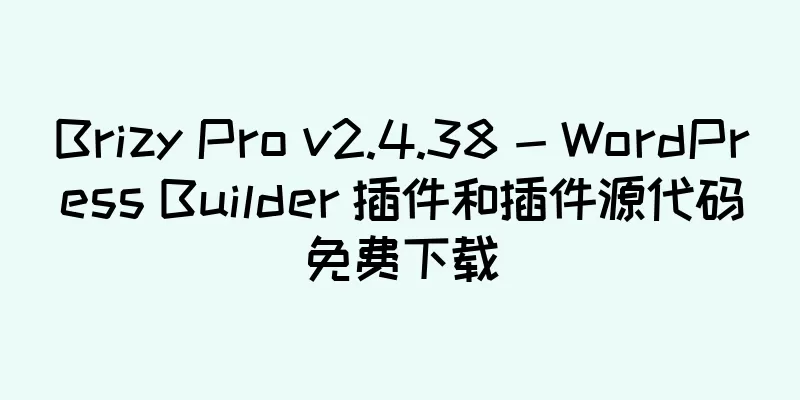 Brizy Pro v2.4.38 - WordPress Builder 插件和插件源代码免费下载