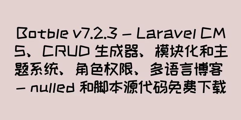 Botble v7.2.3 - Laravel CMS、CRUD 生成器、模块化和主题系统、角色权限、多语言博客 - nulled 和脚本源代码免费下载